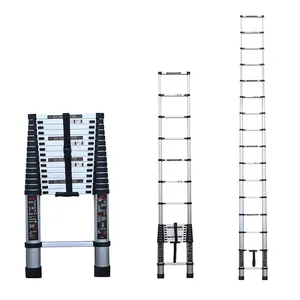 Good Quality Dark Khaki White Aluminum Telescopicn Ladder