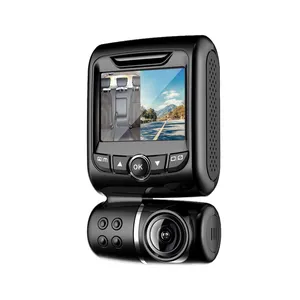 Dual lens 2 "scherm 2 camera's 2 kanalen dash cam camera's auto + zwart + doos MOV MP4 H.264