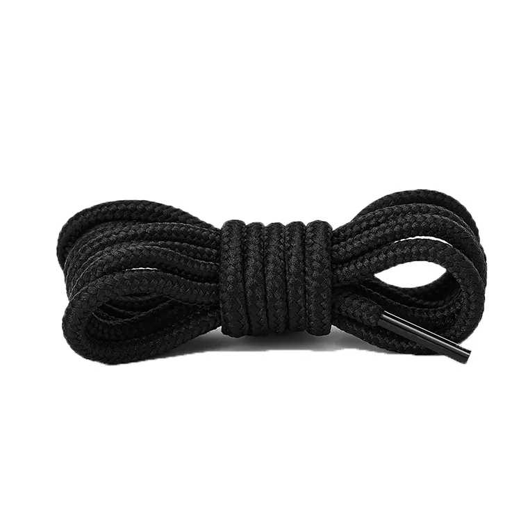 Fashion Polyester Golf Laces Shoelaces Black Round Cord Shoe Laces