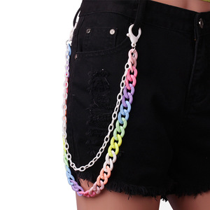 Chaîne de taille en résine pour femme Yueli, couleur bonbon, double couche, chaîne de corps tendance, à porter au quotidien - Product Image 2