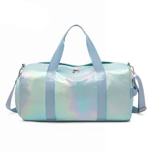 New Gradient Colorful Women's Travel Waterproof Folding Luggage Bags Handbill Fitness Crossbody Shoulder Bags