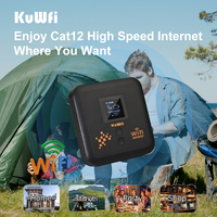 Routeur wifi KuWFi 4G+ multi-sim 4g lte routeur wifi de poche batterie 5400mAh cat 12 4g eSim routeur wifi mobile