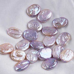 14-15mm Natural <b>Freshwater</b> Button <b>Pearl</b> White and Pink Loose Beads for DIY Hand String Necklace <b>Bracelet</b> Handmade Accessories - Product Image 4