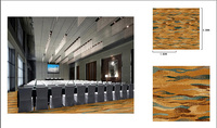 Usine ignifugé salle de banquet salle de mariage théâtre hôtel mur à mur en nylon imprimé tapis tapis de luxe prix d'usine