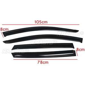 4 déflecteurs de vitres latérales pour Hyundai Accent RB Hatch 5D 2011+, pare-soleil pour vitres de portières - Product Image 2