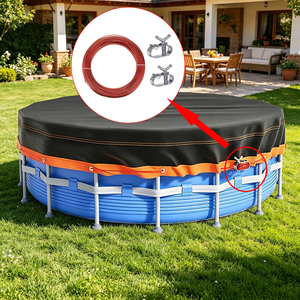 Câble de couverture de <span class=keywords><strong>piscine</strong></span> <span class=keywords><strong>hors</strong></span> <span class=keywords><strong>sol</strong></span> Ecuring pour l'hiver, en acier galvanisé recouvert de PVC, 2 mm, pour treuil de couverture de <span class=keywords><strong>piscine</strong></span> - Product Image 6
