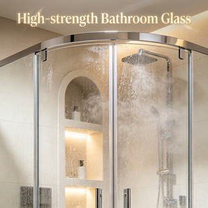 กระจกนิรภัยแบบเจาะรูและเจียรขอบ รุ่น Shunhua สำหรับ<span class=keywords><strong>ฉาก</strong></span><span class=keywords><strong>กั้น</strong></span>อาบน้ำติดผนัง - Product Image 1