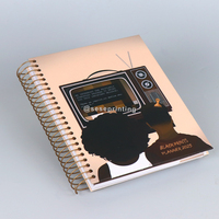Journal de planification de cahier à couverture rigide en spirale à simple bobinage personnalisé avec impression personnalisée diviseur d'onglet d'index coloré