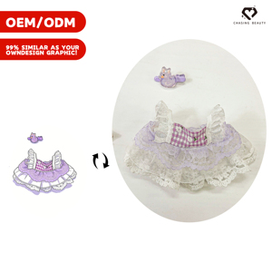 <span class=keywords><strong>Ropa</strong></span> <span class=keywords><strong>para</strong></span> Osito <span class=keywords><strong>de</strong></span> Peluche, Vestido <span class=keywords><strong>de</strong></span> Encaje a Cuadros Morado, Conjunto <span class=keywords><strong>de</strong></span> Falda <span class=keywords><strong>de</strong></span> Princesa <span class=keywords><strong>para</strong></span> Osito <span class=keywords><strong>de</strong></span> 14-17 cm - Product Image 1