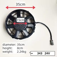 Ventilateur de refroidissement électrique automobile sans balais 12V 24V pour camion, bus et véhicule