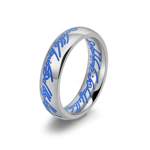Bague du <span class=keywords><strong>Seigneur</strong></span> <span class=keywords><strong>des</strong></span> <span class=keywords><strong>Anneaux</strong></span> en Acier Inoxydable Gravée, <span class=keywords><strong>Réplique</strong></span> du <span class=keywords><strong>Seigneur</strong></span> <span class=keywords><strong>des</strong></span> <span class=keywords><strong>Anneaux</strong></span>, Style Viking Nordique, Or et Argent Lumineux, Bijou Unisexe pour Homme - Product Image 4