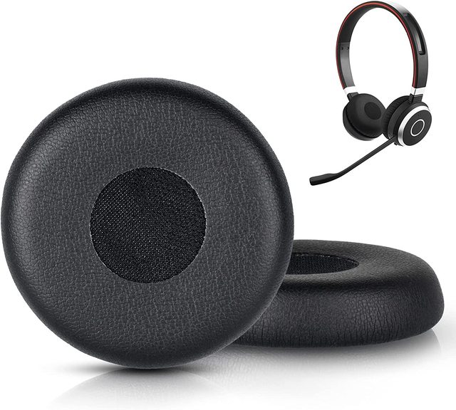 Ear Pads Cushion Cover Earpads Compatible with Jabra Evolve 75 Headset Office Headset Ear Cushion
