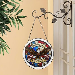 Atrapasueños de Vidrio con Diseño del 250 Aniversario de la Independencia, Decoración Artística Colgante - Product Image 1