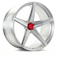 Rines de Aleación Forjados Personalizados SL 19-26 Pulgadas 23X11 21x9.5 22x12.5 5x112 5x120 Plateados de 5 Radios para Audi A6 S6 RS6