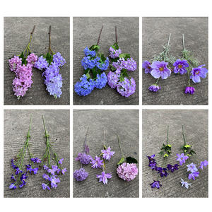 Flores artificiales para decoración de pared, decoración para boda, fiesta nupcial, hogar y oficina, color púrpura, nuevas - Product Image 3