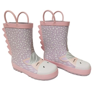Hot <strong>Sale</strong> Waterproof Cute unicorn Rubber <strong>Wellington</strong> <strong>Boots</strong> for Children - Product Image 2