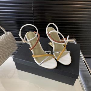 2025 nuova stella stile europeo americano sandali con <span class=keywords><strong>tacco</strong></span> da <span class=keywords><strong>donna</strong></span> speciale a forma <span class=keywords><strong>di</strong></span> cintura incrociata colore a temperamento alto abbinato al <span class=keywords><strong>tacco</strong></span> alto - Product Image 5