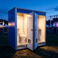Toilettes portables modernes pour l'extérieur avec des toilettes portables chinoises, une remorque WC mobile et une salle de bain portable, pour chantier de construction