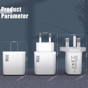 <span class=keywords><strong>Cargador</strong></span> de Teléfono de <span class=keywords><strong>33</strong></span> Vatios 5V/3A QC 3.0 para EE. UU., UE y Reino Unido, <span class=keywords><strong>Cargador</strong></span> de Pared Original con Múltiples Puertos y Carga Rápida Gan 33W QC3.0 USB A - Product Image 4