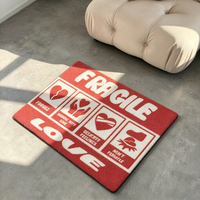 Tapis tufté personnalisé avec texte et slogan OEM, tapis de sol, tapis tufté moelleux sur mesure pour la décoration intérieure, vente en gros avec devis personnalisé