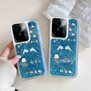 เคส TPU นิ่มแบบน้ำไหล Quicksand สำหรับ Vivo S50 S30 Pro Mini X90 X80 X70 Pro Y19 5G 2025 V50 ลายทะเลวิบวับแบบไดนามิก - Product Image 5