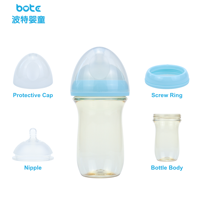 Logo sur mesure OEM ODM biberon PPSU sans BPA 150ml 240ml 300ml col large tétine imitant le sein biberon pour nourrir un bébé
