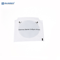 Filtro de Membrana de MCE Estéril de 47 mm, 0.45 µm, 0.22 µm, con Rejilla, Blanco y Negro, Mezcla de Ésteres de Celulosa para Análisis Microbiológicos