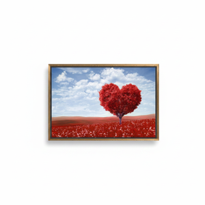 Heart Tree Canvas Print: Modern Tempered Glass Wall Art,<b>GOLD</b> <b>FRAMED</b> CANVAS - Product Image 2