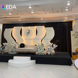 ฉากหลังงานแต่งงานอะคริลิค LEDA พร้อมไฟ LED ตกแต่งเวทีงานแต่งงาน ตกแต่งห้องจัดเลี้ยงสำหรับงานอีเว้นท์ - Product Image 6
