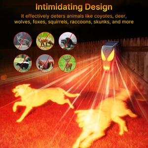 El repelente de monos ultrasónico efectivo con luz LED brillante ahuyenta a las plagas como ciervos, zorros, mapaches, energía solar ecológica - Product Image 2
