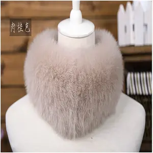 Customize Wholesale Basic Style Elegant Fox Fur Neckwear Fur Scarf Fur Collar