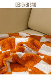 ผ้าห่มถักลายตารางหมากรุกแบบนุ่มผ้าห่มคลุมเตียงโพลีเอสเตอร์สำหรับการเดินทางโซฟาโซฟาตกแต่งบ้านขายส่ง - Product Image 5