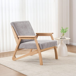 Sillón Reclinable Individual Moderno con Tapicería de Tela para Muebles del Hogar, Sofá con Estructura de Madera Colorida para Sala de Estar - Product Image 1