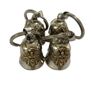 Cloche <span class=keywords><strong>de</strong></span> moto <span class=keywords><strong>en</strong></span> métal gravée Ailes d'ange, style Hip Hop, porte-bonheur du Nouvel An, cadeau pour motard - Product Image 1