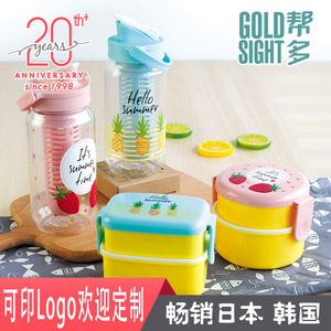 Children <b>Lunch</b> <b>Box</b> Set With Bottle And Bag <b>Microwaveable</b> Rectangle Plastic For Kids School Use - Product Image 5