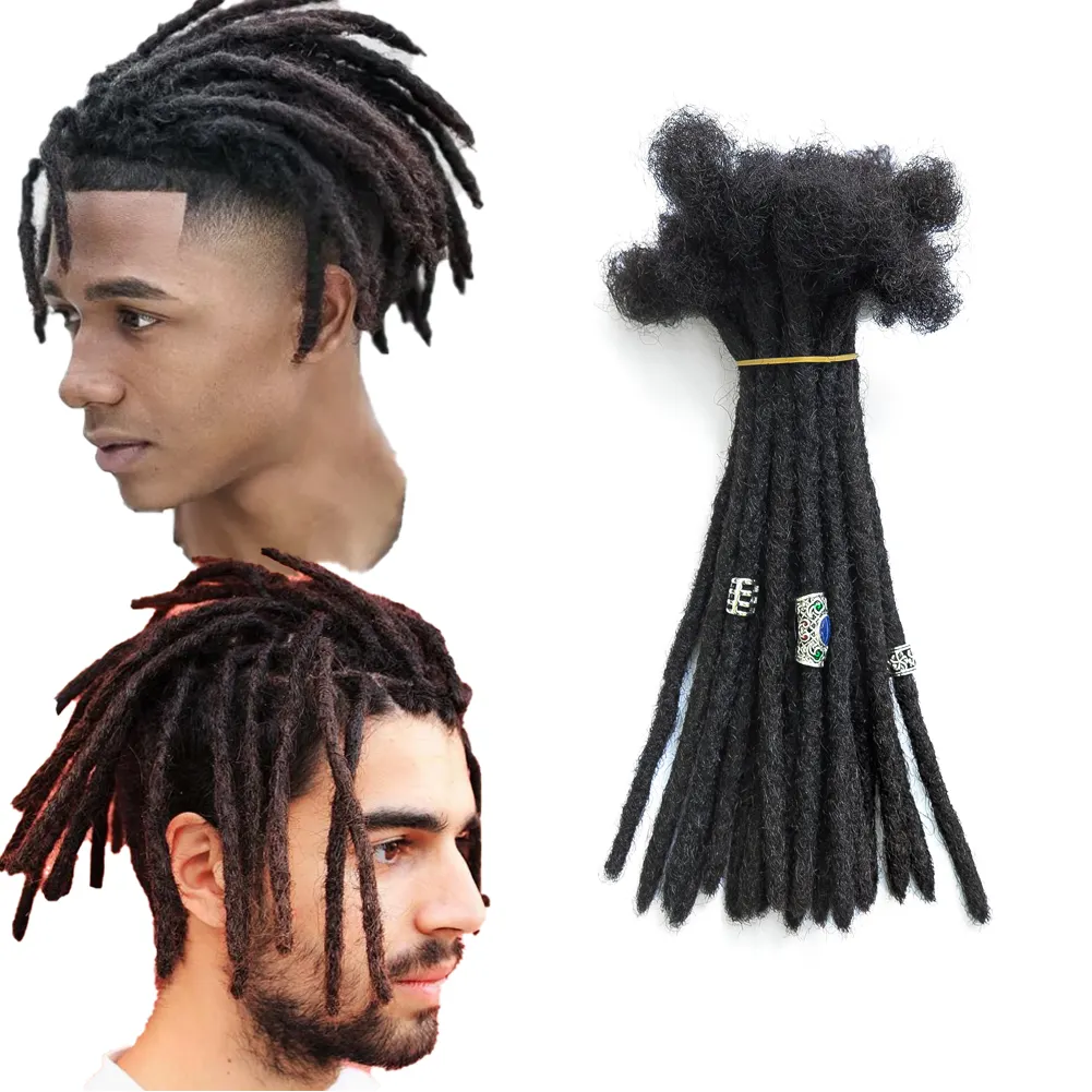 KAMA Dreads永久自然人毛ソフトドレッドロックエクステンションdreadlocks hombre卸売用