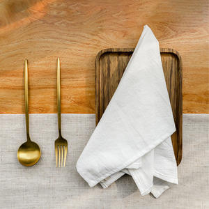 Nappes carrées en coton et lin lavé, couleur unie, pour salon, repas en plein air, balcon, espace commercial - Product Image 4