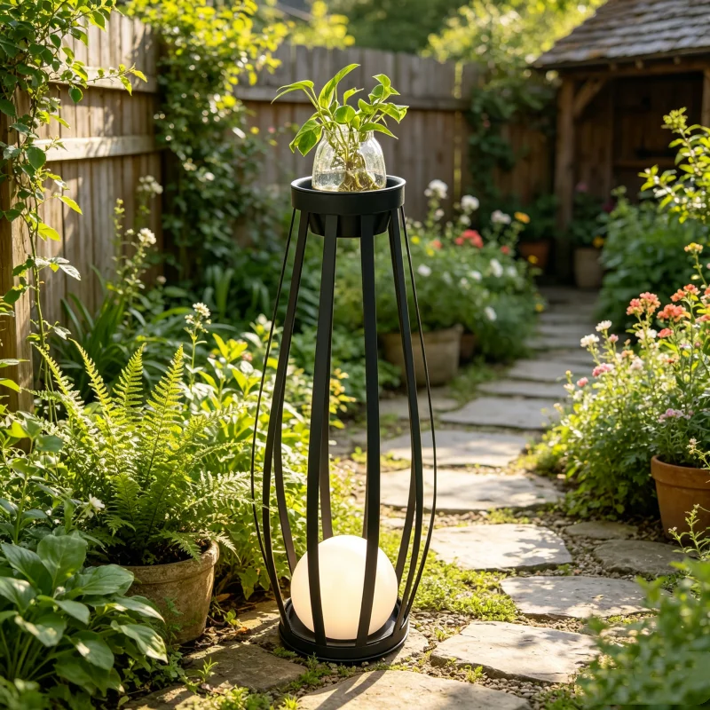 Solar Garden Lights Waterproof Outdoor Courtyard Balcony Plant Stand Landscape Floor Led Lamp Hotel Villa Decorative Patio Lamp