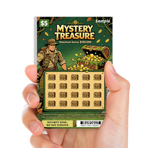 Boletos de Lotería Rasca y Gana de Alta Seguridad con Temática de Aventura Personalizada, Tarjeta de Lotería con Impresión en Serigrafía - Product Image 1