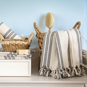 Best Price Luxury Turkish Peshtemal <b>Towel</b> 70% Cotton Linen Blend <b>Quick</b> <b>Dry</b> Sand Free Eco-Friendly Absorbent Hammam Beach Striped - Product Image 3