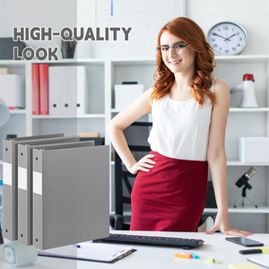 Reliure en plastique à 3 anneaux de 1 pouce, reliure souple en PP avec poche intérieure pouvant contenir 240 feuilles pour les fournitures scolaires en classe - Product Image 5