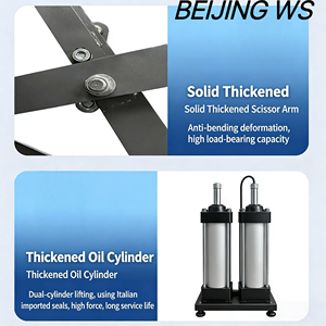 Elevador de Tijera Eléctrico Hidráulico Móvil de Doble Cilindro de 3500 kg <span class=keywords><strong>para</strong></span> Coches, Portátil, con Bloqueo de Seguridad <span class=keywords><strong>para</strong></span> Vehículos, <span class=keywords><strong>para</strong></span> Cambio de Neumáticos y Reparación de Frenos - Product Image 6