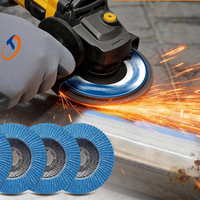 Disque à lamelles en zircone alumineuse, disque abrasif en oxyde d'aluminium, support en fibre de verre, disques de ponçage en acier inoxydable de 4 pouces, ODM OEM OBM