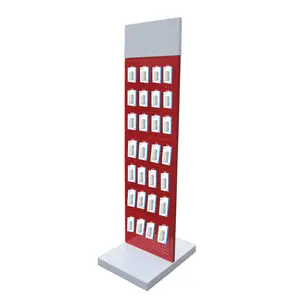 Free Standing Mobile Phone Shop Store Fixtures Metal Rack For Cell Phone Accessories Floor Display Stand