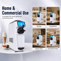 Machine à glace molle ultra-plate de 21 cm, 1 CV, puissante, saveur unique, compacte, pour café