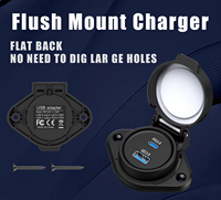 Chargeur USB pour voiture 16-90V QC3.0+ PD avec couvercle à ressort pour voiture, camping-car, bus, croisière, modification de l'alimentation