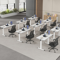 Table de conférence électrique réglable en hauteur, table ergonomique avec système de commande motorisé pour bureau et salle de réunion