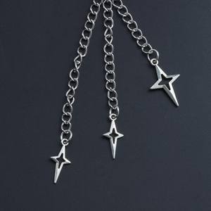 Chaîne de taille unisexe en argent tibétain avec pendentif étoile, style punk rétro urbain, à boucles multiples, pour usage quotidien - Product Image 4