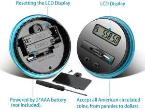 電気コインピギーバンク子供用大人用デジタルお金節約カウンター収納液晶ディスプレイ付き電気ボトルジャー - Product Image 5