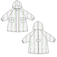 Sudadera con Capucha Impermeable y Cortavientos con Estampado Floral Personalizado Puresun para Niñas y Niños, Ropa de Otoño para la Escuela y Actividades al Aire Libre